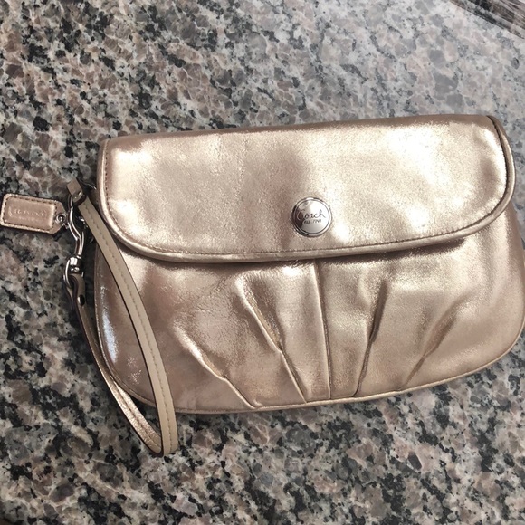 Coach Handbags - Brand new golden Coach wristlet